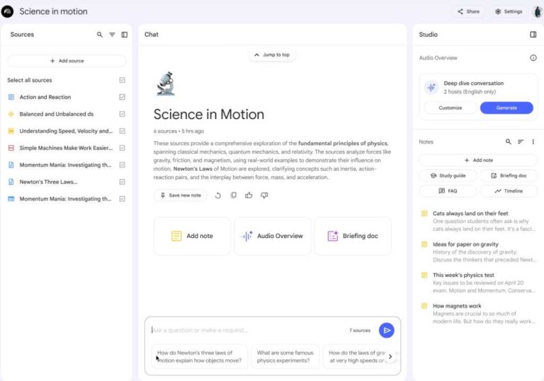 NotebookLM Plus is now available to Google Workspace customers